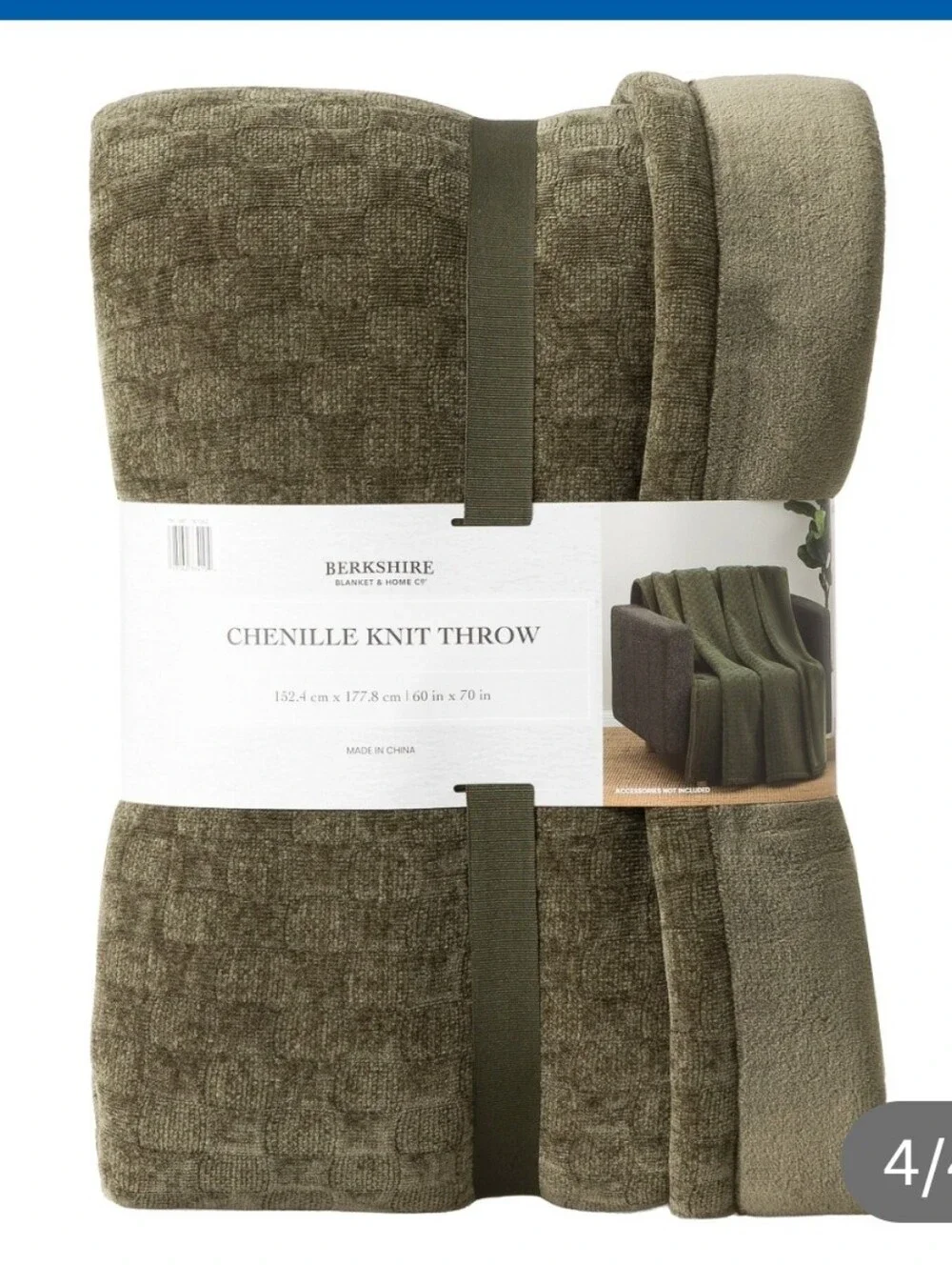 (6) Berkshire Chenille Plush Knit Throw